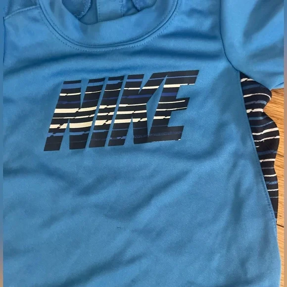 Nike Blue & Navy Toddler Athletic Top and Shorts Set - Picture 3 of 9